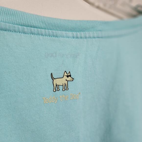 Teddy the Dog Feel the learn teachers graphic vneck short sleeve tshirt woman 16 - Picture 7 of 7